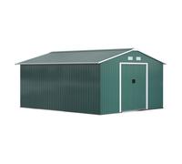 Outsunny Caseta de Jardín Exterior 12,4 m² 340x386x200 cm con Puerta Corredera verde