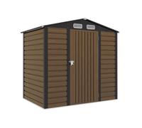 Cobertizo De Jardín Outsunny Acero Galvanizado 190x131x188 Cm Roble