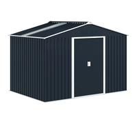 Outsunny Caseta de jardín exterior 4,9 m², puerta corredera, ventilación, kit de fundación Bronze