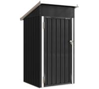 Outsunny Caseta de Jardín Metálica 0,74 m² con Puerta con Cerradura y Ventilación, 107,5x91x185 cm, Gris Aosom España