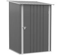 Outsunny Caseta de Jardín Metálica 0,92 m² 100x103x160 cm con 1 Puerta y Cerradura para Almacenamiento de Herramientas Gris Aosom España