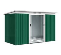 Outsunny Caseta de Jardín Metálica Base de 3,1 m² Metálica para Almacenamiento 280x130x172 cm Aosom España