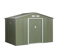 Outsunny Caseta de Jardín Metálica para Almacenamiento de Herramientas con Base Incluida