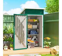 Outsunny Caseta de Jardín Outsunny Acero Galvanizado 107.5x91x185 cm Gris oscuro 107.5x91x185 cm