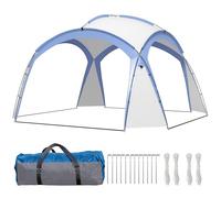 Outsunny Cenador de Camping de 3,5 x 3,5 m, para 6 a 8 Personas, Refugio para Eventos al Aire Libre, Tienda de campaña para jardín, Patio, Arco de Espiga, pabellón, Campamento, Sombra de Sol, Color