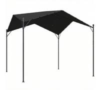 Outsunny Cenador de Jardín 3x3 m Gazebo Exterior con Dosel UPF30+ Estructura Metálica Gris Aosom España