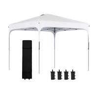 Outsunny Cenador plegable 2,5x2,5x2,68 m – UV50+, ajustable, 4 bolsas de arena y bolsa transporte