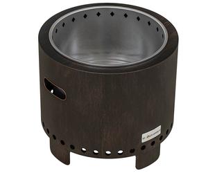 Outsunny Chimenea de Fuego, Fogón, Fogata, resistente a la intemperie, 45x45x42 cm, Negro + Bronce Aosom España