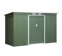 Outsunny Cobertizo de jardín 280x130x172 cm 3,2 m² 2 puertas correderas 2 ventilaciones verde