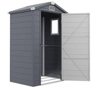 Outsunny, cobertizo de jardín de 1,1 m², cobertizo para herramientas con techo a dos aguas, dimensiones: 133 x 102 x 208 cm