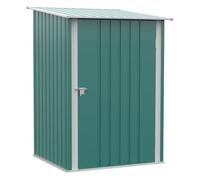 Outsunny cobertizo de jardín exterior, 0,92 m², 100x103x160 cm, caseta de jardín exterior metálica con 1 puerta y cerradura, para almacenamiento de herramientas, para patio, terraza, verde