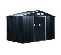 Outsunny Caseta de jardín exterior 4,9 m² 277x195x192 cm Gris