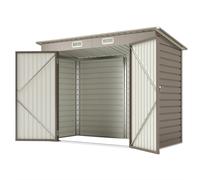 Outsunny, cobertizo de metal de 2,7 m², dimensiones 249x121x183 cm, cobertizo para herramientas con techo a un agua