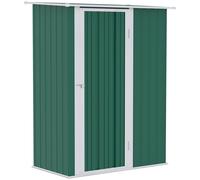 Outsunny Cobertizo Exterior de Metálico con Puerta Cerradura y Orificios de Drenaje para Almacenamiento