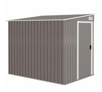 Outsunny Cobertizo Metálico de metal 2,81m² 154x206,5x181 cm con techo a un agua Base Aosom España