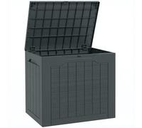 Outsunny Cofre de almacenamiento exterior 93L con asas empotradas, baúl de almacenamiento exterior impermeable 56 x 41 x 50 cm, gris oscuro Aosom España
