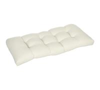 Outsunny Cojín para banco 2 plazas 110x48x8 cm – Rectangular, lavable, 8 puntadas, crema
