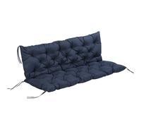Outsunny Cojín para Banco Cojín para Balancín de 3 Plazas con 6 Cordones de Fijación para Jardín Terraza Balcón 150x98x8 cm Azul Aosom España