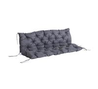 Outsunny Cojín para Banco con Respaldo 100x98x8 cm Colchón de Banco de 2 Plazas con 6 Cordones de Fijación para Jardín Terraza Balcón Exterior Gris