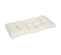 Outsunny Cojín para banco 2 plazas 110x48x8 cm – Rectangular, lavable, 8 puntadas, crema