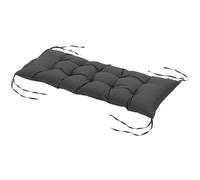 Outsunny Cojín para Banco de Jardín Acolchado 100x40x10 cm Cojín Rectangular para Interior y Exterior con Relleno Grueso y Cintas de Sujeción Gris Oscuro