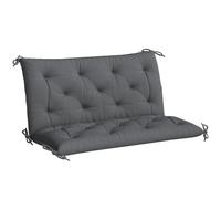 Outsunny Cojín para banco con respaldo 100x98x8 cm Colchón 2 plazas 6 cordones de fijación Gris
