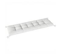 Outsunny Cojín banco exterior/tumbona jardín UV50+ rebote lento 198x65x13 cm Gris Claro BLANCO
