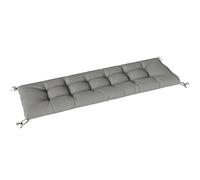 Outsunny Cojín banco exterior/tumbona jardín UV50+ rebote lento 198x65x13 cm Gris Claro BLANCO