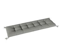 Outsunny Cojín para Banco Exterior con Correas de Sujeción Protección UV50+ Rebote Lento Interior Exterior 198x65x13 cm Gris Aosom España