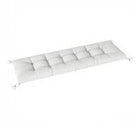 Outsunny Cojín para Banco para Interior y Exterior 198x65x13 cm con Correas de Sujeción Protección Rebote Lento Crema Aosom España
