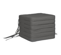 Outsunny Cojín para Silla de Comedor con Correas, Juego de 6, Gris | Uso interior/exterior, diseño atable removible, cojines para patio y jardín