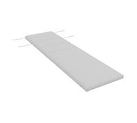 Outsunny cojín para tumbona 196x63x6 cm colchoneta para tumbona de algodón con tela hidrófuga cojín de asiento y respaldo para jardín terraza balcón gris claro