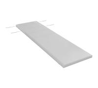 Outsunny Cojín para Tumbona 196x63x6 cm Colchoneta para Tumbona de Algodón con Tela Hidrófuga Cojín de Asiento y Respaldo para Jardín Terraza Balcón Gris Claro