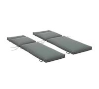 Outsunny pack 2 cojines para tumbona 196x55x8 cm colchoneta para tumbona acolchado colchón para silla de jardín terraza balcón cojines solo gris