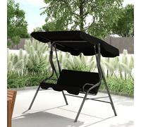 Outsunny Columpio de Jardín Outsunny Acero, Poliéster Negro 170x110x153 cm Negro