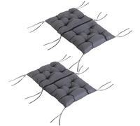 Outsunny Conjunto de 2 Cojines para Silla Terraza 98x50x8 cm Gris Oscuro