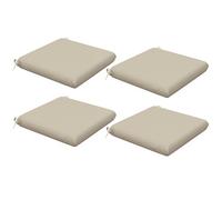 Outsunny Conjunto de Cojines para Sillas de Comedor 47x47x7 cm Juego de 4 Piezas Cojines para Sillas de Jardín Impermeable y Protección UV 50+ para Interior y Exterior Beige