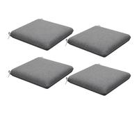 Outsunny Conjunto de Cojines para Sillas de Comedor 47x47x7 cm Juego de 4 Piezas Cojines para Sillas de Jardín Impermeable y Protección UV 50+ para Interior y Exterior Gris