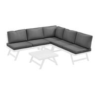 Outsunny Conjunto de Muebles de Jardín de 4 Piezas Sofá de Sala de Estar al Aire Libre, 115x61x65 cm, Gris + Blanco Aosom España