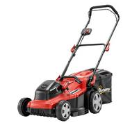 Outsunny Cortacésped eléctrico 800 W con 40 cm de ancho de corte 45L recogedor indicador de batería protección contra sobrecarga 7 alturas de corte Aosom España