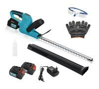 Outsunny Cortasetos Batería 18V con 2 Baterías de 4000mAh Longitud de Cuchilla de 51 cm Motor sin Escobillas y Cargador Azul