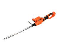 Outsunny Cortasetos Eléctrico con Mango Telescópico Hoja 51 cm 2 Baterías 4,0 Ah 112,5x15x14,5cm, Naranja Aosom España