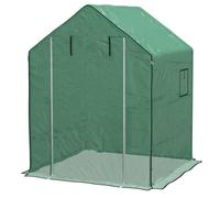 Outsunny Cubierta de Invernadero 140x143x190 cm con Ventana Anti-UV Verde