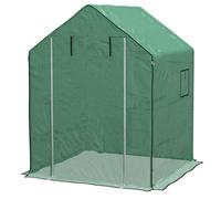 Outsunny Cubierta de Invernadero 140x143x190 cm Cubierta de Repuesto de Invernadero con Ventana Puerta con Cremallera Anti-UV Protección de Plantas