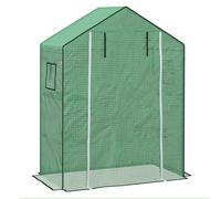 Outsunny Cubierta de Invernadero 140x73x190 cm Cubierta de Repuesto de Invernadero con Ventana Puerta con Cremallera Anti-UV Protección de Plantas