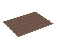 Outsunny Cubierta para Techo Retráctil de 3,5x2,5m para Pérgola de 4x3 Tela de Repuesto con 10 Orificios de Drenaje Café Aosom España