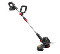 Outsunny Desbrozadora Batería 18V con 2 Baterías de 4.0Ah y Cargador Barra Ajustable Cabezal y Mango Regulables Plateado
