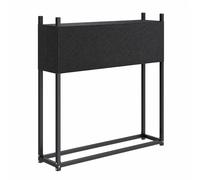 Outsunny Estante de Leña con Funda Oxford 600D Leñero de Acero Galvanizado Robusto Carga 250 kg para Interior y Exterior Negro Aosom España