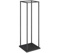 Outsunny Estante de Leña Metálico de Chimenea Soporte para Leña con Base Elevada Anti-vuelco Carga 100 kg 33x33x110 cm Negro Aosom España