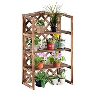 Outsunny Estante flores 3 niveles madera abeto, estante flores/plantas